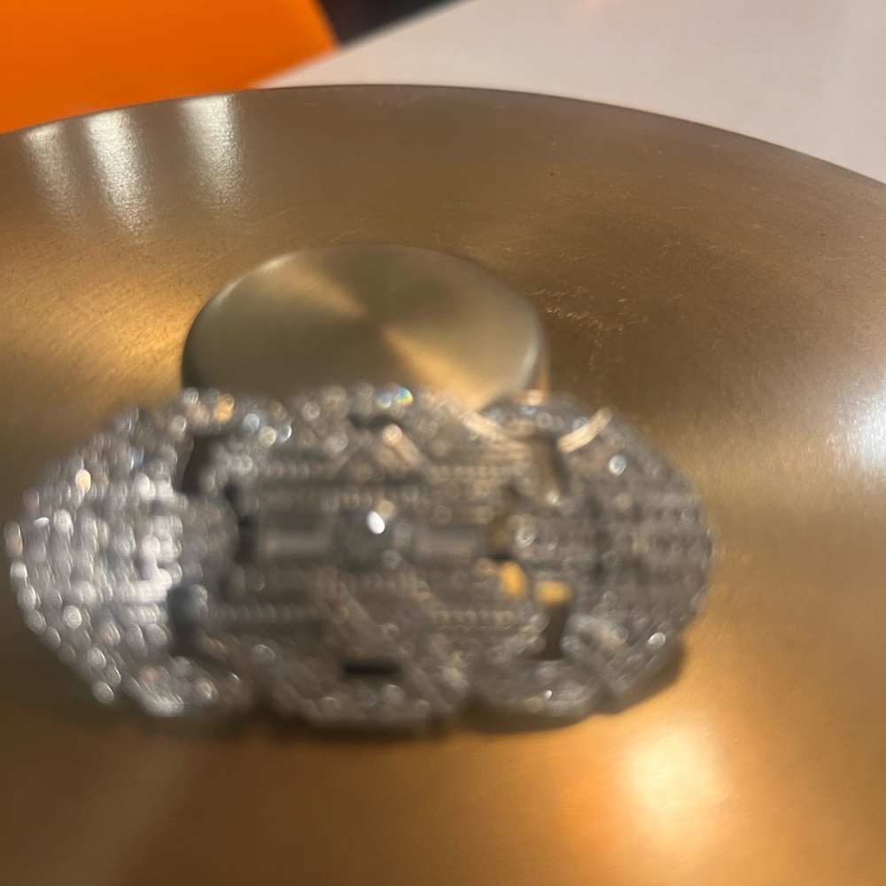 Elegant Silver hair barrette. Retro style. Wore to 1920’s party - Picture 3 of 4